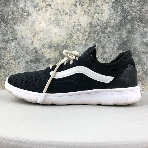 Vans Unisex Size 8M 9.5W Iso Route Staple Black White Lace-Up Sneakers Shoes - Picture 6 of 12